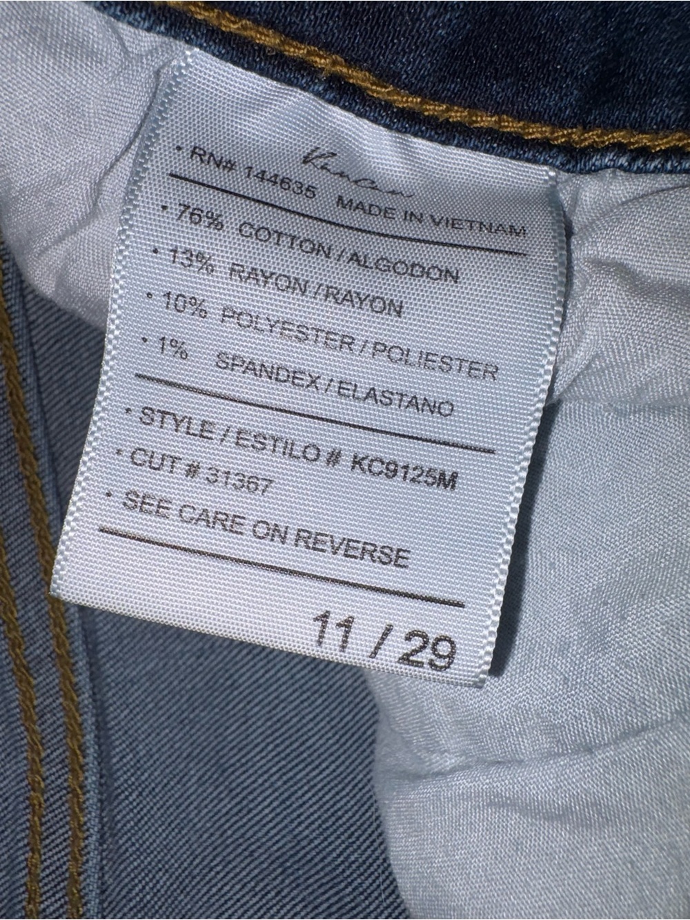 KanCan Distressed Dark Blue Flare Jeans Women’s 11/29 - Picture 11 of 11